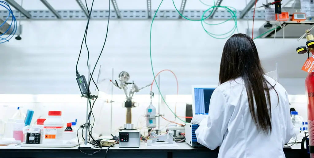 Researcher in lab